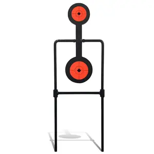 Cible haute visibilité sans entretien fusil arme de poing tir cibles en métal facile à utiliser en acier Durable Spinner Target Spots