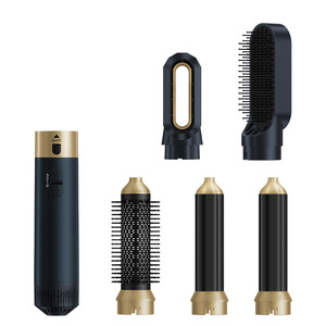 Peine de aire caliente 5 en 6 personalizado, secador de pelo de doble propósito para rizar y alisar, herramienta eléctrica para peinar con grandes ondas - Product Image 1