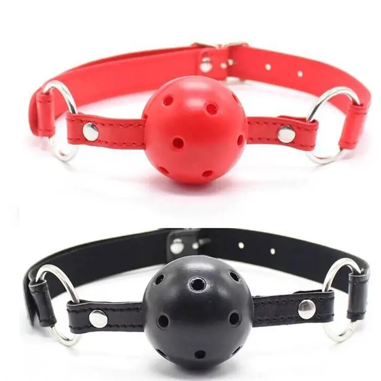 Bondage Mouth StuffedボールPU Leather Mouth Gag Sex ProductsおもちゃAdult Games