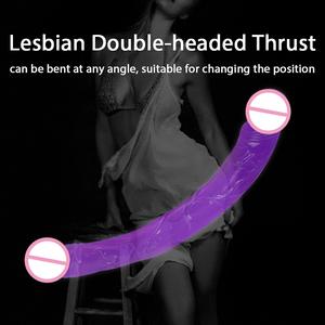 Schlussverkauf Fabrik Schwule Lesbe realistisch flexibel <span class=keywords><strong>15</strong></span> Zoll riesiger Doppelend <span class=keywords><strong>Dildo</strong></span> - Product Image 4