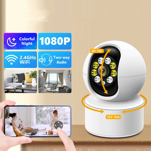 Caméra PTZ WiFi intérieure couleur 2MP HD 360° Pan-Tilt avec vision nocturne, application SuLink pour la surveillance de bébé, d'animaux domestiques et de la sécurité à domicile - Product Image 3