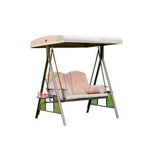 Silla Columpio de Exterior, Silla Mecedora Colgante de Diseño Moderno en Hierro Forjado para Jardín, Balcón, Patio, Uso Interior para 2-3 Personas - Product Image 2