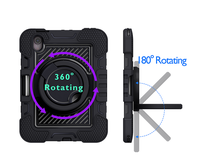 Étui de tablette anti-chute multi-couches avec poignée rotative pour iPad Mini 7 et iPad Mini 6 avec support pour stylet