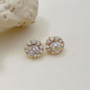 18K Brass Gold-plated Zircon Fashion Earrings - Product Image 3