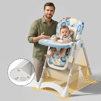 Chaise berçante multifonctionnelle pour bébé Chaise de salle à manger 3 en 1 pour bébé convertie en chaise berçante et haute Livrée avec ceinture de sécurité à 5 points