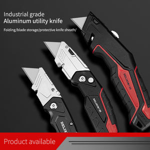 Cuchillo de utilidad, cuchillo de papel tapiz telescópico, cuchillo de papel, hoja de cuerno trapezoidal, plegable telescópico - Product Image 4