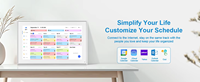 Calendrier numérique OEM 10,1 pouces, écran tactile Full HD, planificateur familial intelligent, affichage mural et sur bureau, planification transparente