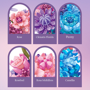 977 Piezas de Rompecabezas 3D, Bloques de Construcción de Ladrillos con Diseño de Flor Lunar, Decoración de Pared, Set de Construcción de Flores para Adultos, Regalo para el Día de San Valentín - Product Image 3