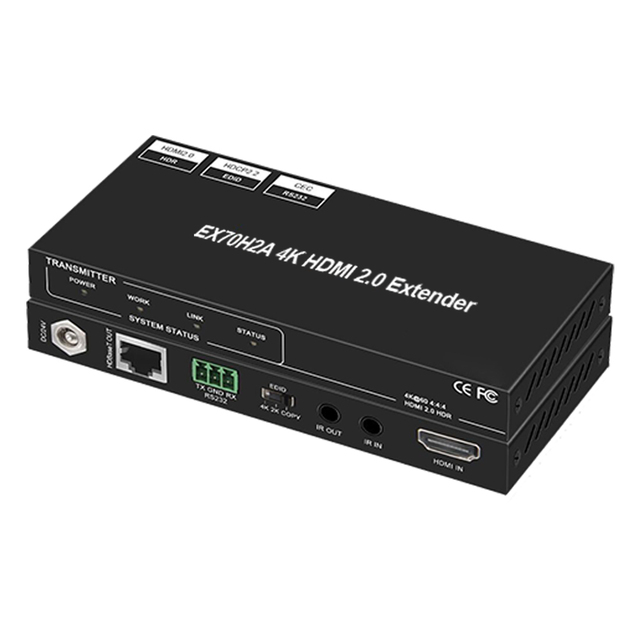 4K HDMI Extender HDBaseT 40M 4K60Hz 4:4:4 HDR HDMI Over Cat6 RS232 IR EDID