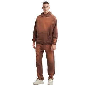 Survêtement pull sur mesure pour hommes, vêtements d'hiver à manches longues avec lavage à l'acide, quantité minimale de commande bas 100% coton - Product Image 1