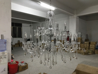 Lustre en cristal européen Bougie de luxe pour salon Lampe en cristal pour restaurant Lustre de mariage créatif