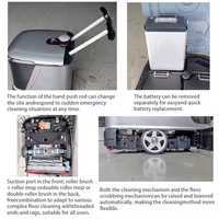 Robot laveur de sols électrique industriel et commercial personnalisé, aspirateur autotracté, garantie 3 ans