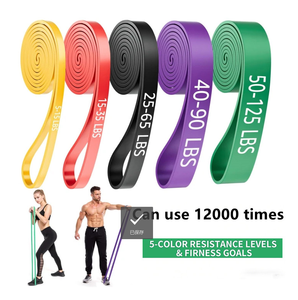 Set di Fasce Elastiche per Allenamento, Bande di Resistenza Lunghe per Fitness, Terapia Fisica e Esercizi - Product Image 1