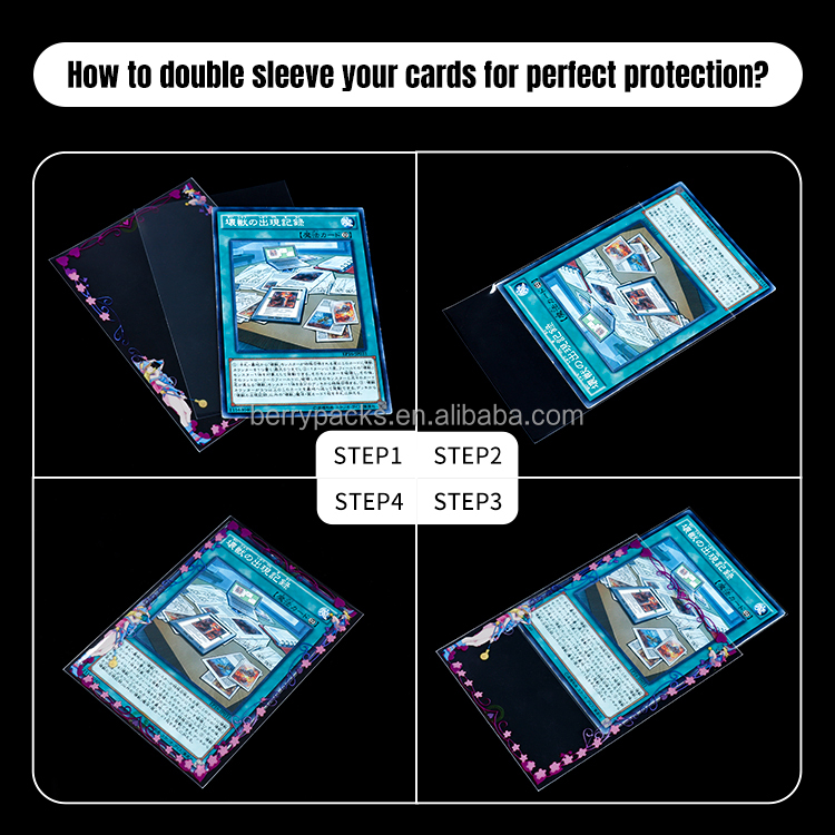 New Yugioh Custom Border Card Sleeves Pack  1000pcs of 60Fitted PP  Laminated BOPP Material for Card Protection and Gift Use