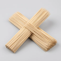 Brochettes en bambou rondes jetables de haute qualité pour barbecue, avec logo personnalisé, 100 pièces, 20cm, 25cm, 30cm, 35cm, 40cm