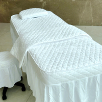 Housse de lit de salon de beauté moderne, électrique, portable et pliable, en tissu blanc
