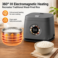 Cuisinière à riz électrique 3L, chauffage IH, 1300W, pot sans revêtement, sans BPA, double capteur de température, 12 fonctions, écran tactile LED