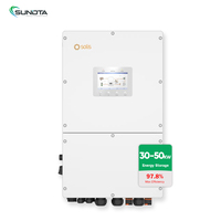 Solution d'énergie solaire triphasée 30KW SUNDTA avec onduleur hybride Deye&Solis et batterie solaire, alimentation sans interruption