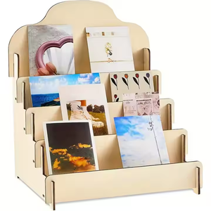 Özelleştirilebilir ahşap tezgah perakende vitrin rafı katmanlı zanaat fuarı çiftçi pazarı depolama tutucu ve raf için standı - Product Image 2