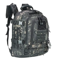 Sac à dos tactique personnalisé vert olive et gris avec cadre interne pour affaires, randonnée et activités de plein air - Imperméable, capacité 36-56L, coussin d'air