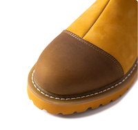 Bottes de cowboy décontractées en cuir véritable, fabriquées sur mesure par le fabricant, avec construction Goodyear Welt, style Chelsea Western, à enfiler.