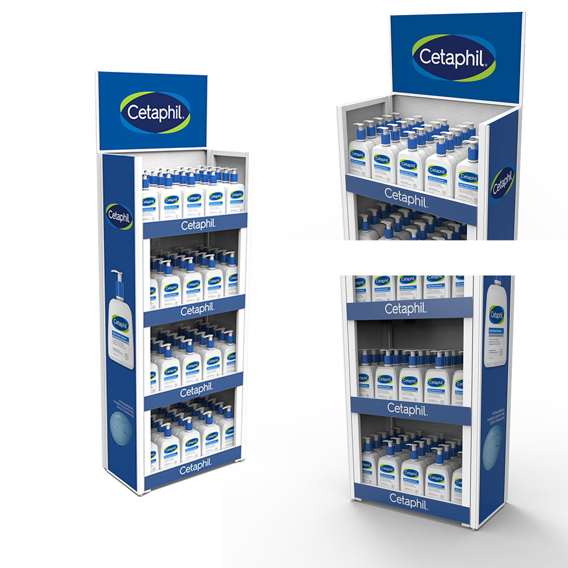 Apache Metal Four Layer Foldable Layer Skincare and Cosmetics Display Stand for Supermarket Retail Stores — view 2
