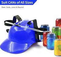 Casque à boire avec paille, support de canette réglable pour bière et soda, gadget amusant pour fêtes