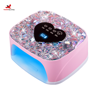 HQ Mixed Proc Discount SUN Professional Salon Use Rhinestones Rechargeable UV LED Nail <b>Lamp</b> 108W High Power Quick-drying - Product Image 1