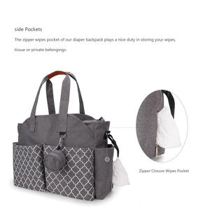 Handheld Schulter Mama Tasche Luxus geometrisch bedruckte Schnuller Tasche für Mama und Baby für Reisen im Freien - Product Image 5