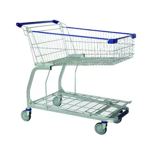 Metro Supermarket Style 145litres Wholesale Shopping Trolley With Big Capacity Loading