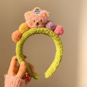 Serre-tête en peluche Capybara en gros – Accessoire capillaire mignon en coton pour femmes et filles, motif dessin animé Capybara, collection bébé - Product Image 2