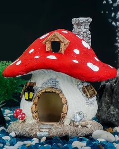 Acuario Casa de setas Casa de simulación de cerámica pecera decoración paisaje acuario peces y camarones escondite Cueva de desove - Product Image 1