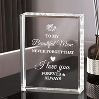 Plaque de Crèche Carrée Personnalisée en Acrylique – Cadeau Chrétien, Ornement de Table, Bloc Acrylique, Décoration de Noël pour Église et Maison