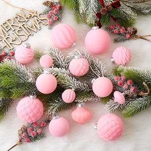 Boules de Noël décoratives personnalisées en plastique incassable avec paillettes, prix de gros usine, certifiées BSCI - Product Image 5