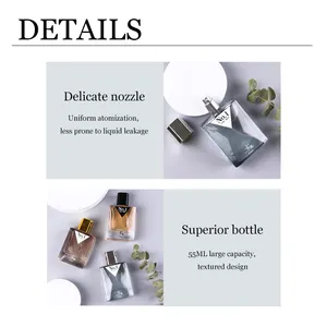 Hot Sale Wholesale Long Lasting Light Fragrance Fresh Natural Scent 55ml Charm Men's Cologne Perfume