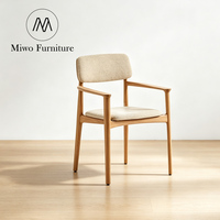 Chaise de salle à manger familiale de style moderne, chaise en bois massif et tissu, chaise de restaurant, chaise de banquet d'hôtel, fauteuil de mariage