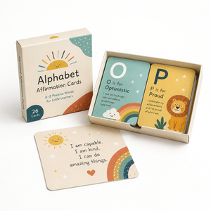 Cartes éducatives personnalisées OEM pour enfants : Jeu de cartes d'affirmation, apprentissage de l'alphabet, cartes flash en papier épais pour enfants, cartes cognitives - Product Image 3