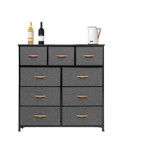 9-Drawer Dresser Fabric Storage Tower Organizer Fabric Cloth Drawers Divider Fabric Bin For Dresser Shelves