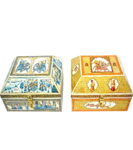 Caja de almacenamiento decorativa de lujo hecha a mano, Material de hueso personalizado, exhibición artesanal, almacenamiento de lujo pintado Premium - Product Image 2