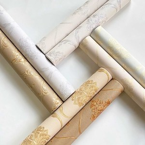 Papier peint moderne simple 3D européen non tissé, insonorisant, ignifuge, résistant à l'humidité, pour salon, chambre, mur <span class=keywords><strong>de</strong></span> fond <span class=keywords><strong>de</strong></span> télévision, cuisine - Product Image 1