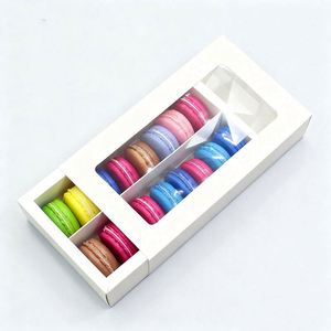 Wholesale Biodegradable <b>Cheap</b> Custom Printed Kraft Paper Waterproof Macaron Packing <b>Box</b> Embossing Matt Lamination Custom Logo - Product Image 1