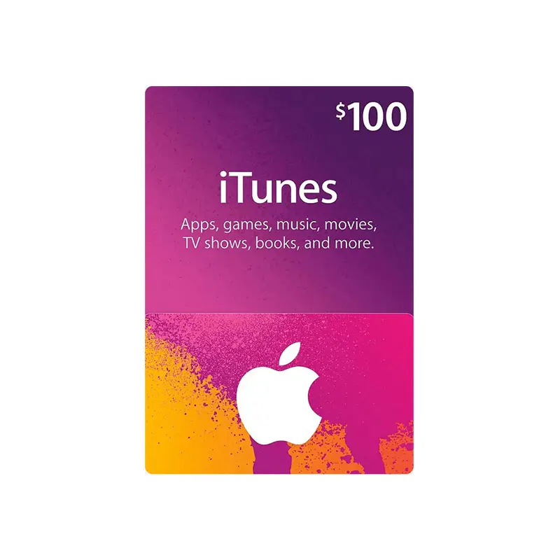 Consegna di posta elettronica di Stile USA 100 DOLLARI Carta Regalo iTunes