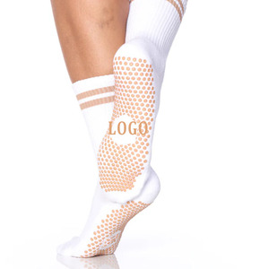 Pilates grippy Vớ với Grips cho phụ nữ vớ yoga không trượt dài Vớ cho ba lê - Product Image 4