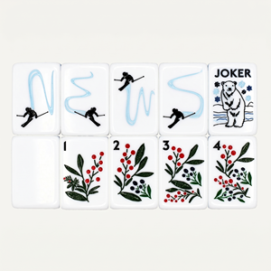 Juego de Fichas de Mahjong Americanas de Acrílico de Lujo de <span class=keywords><strong>5</strong></span> Capas y 160 Fichas con Diseño de Nieve, para Entretenimiento y Juegos de Ajedrez - Product Image 3