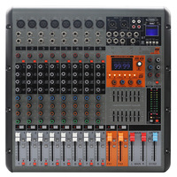 Consola de Mezclas Multifuncional Específica para Escenario PRO-860D con Reproducción USB, Auriculares y 4 Amplificadores Integrados
