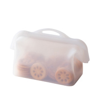 Ecologisch verantwoorde siliconen ziplock zak voor levensmiddelen, grote capaciteit, handzaam, lekvrij, opbergzak voor picknick, gemarineerd voedsel en fruit