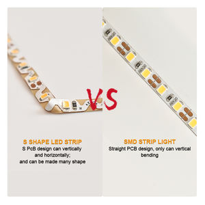 PERFECT S-Shaped Ultra-Flexible SMD2835 LED <b>Strip</b> - UL Listed CE Certified 120LED/M Multi-CCT Dual-Voltage Slim 6.5mm PCB - Product Image 4
