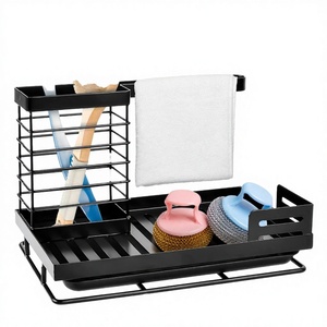 Countertop Kitchen Sink Organizer Sponge Holder <b>Dish</b> Soap Brush Rack <b>Standing</b> Drying Shelf Home Storage - Product Image 3