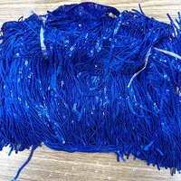 Frange à paillettes de 15 cm, 10 yards par rouleau, pour la danse latine, garniture à paillettes, ceinture à paillettes rondes, dentelle à paillettes, bricolage