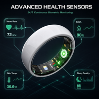 Anneau intelligent NFC en acier inoxydable, suivi de la fréquence cardiaque, du sommeil et de la forme physique, contrôle par application, paiement, compatible Android/iOS, étanche IP68, 5-10